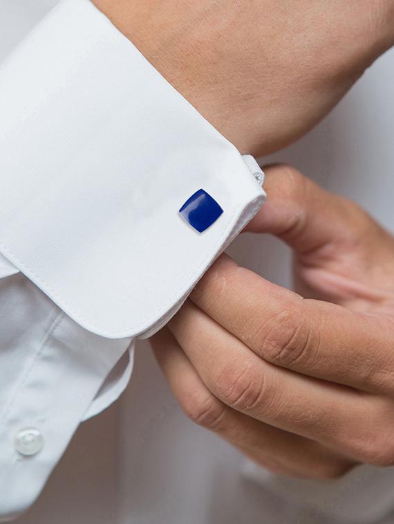 blue metal cufflinks - 16825638 - Zoom Image - 2
