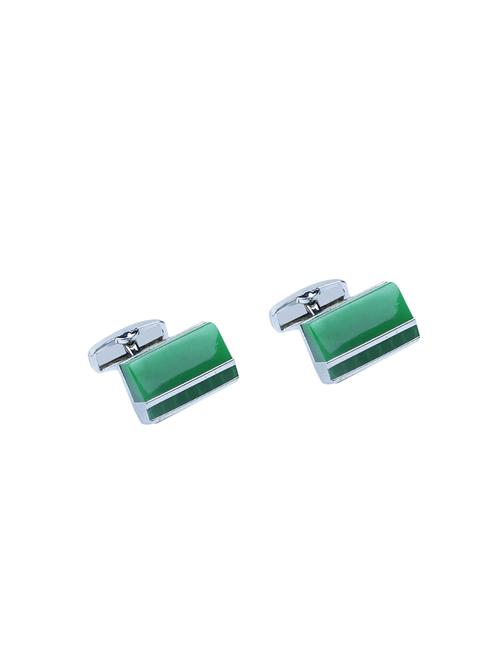 green metal cufflinks - 16825643 - Standard Image - 1