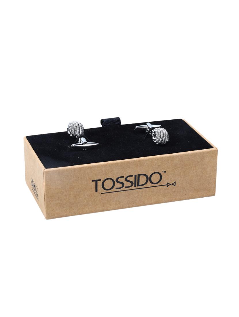 silver metal cufflinks - 16825644 - Zoom Image - 3