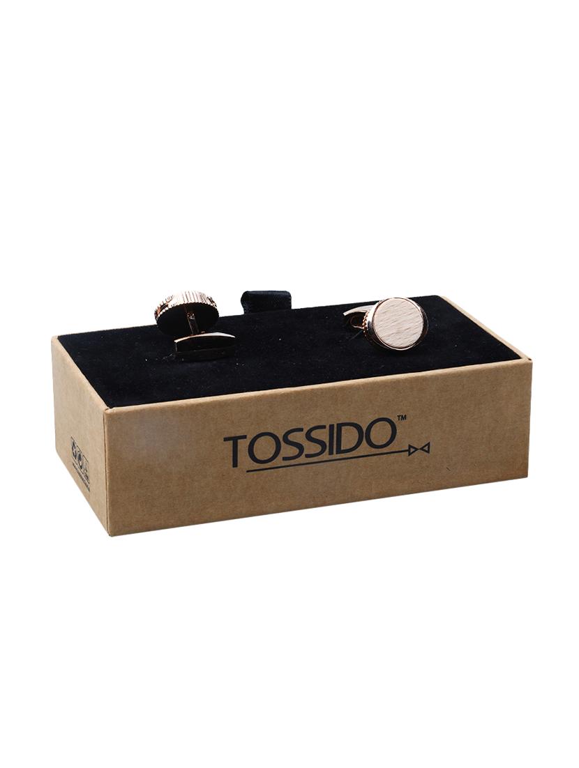 gold metal cufflinks - 16825647 - Zoom Image - 3