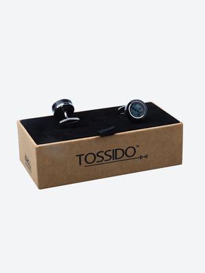green metal cufflinks - 16825650 - Standard Image - 3