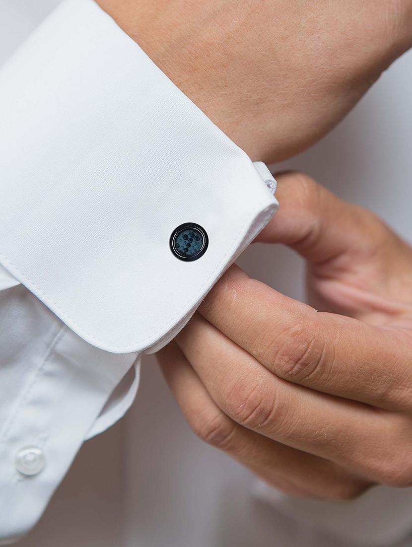 green metal cufflinks - 16825650 - Zoom Image - 2