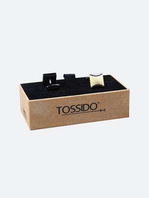gold metal cufflinks - 16825652 - Standard Image - 3