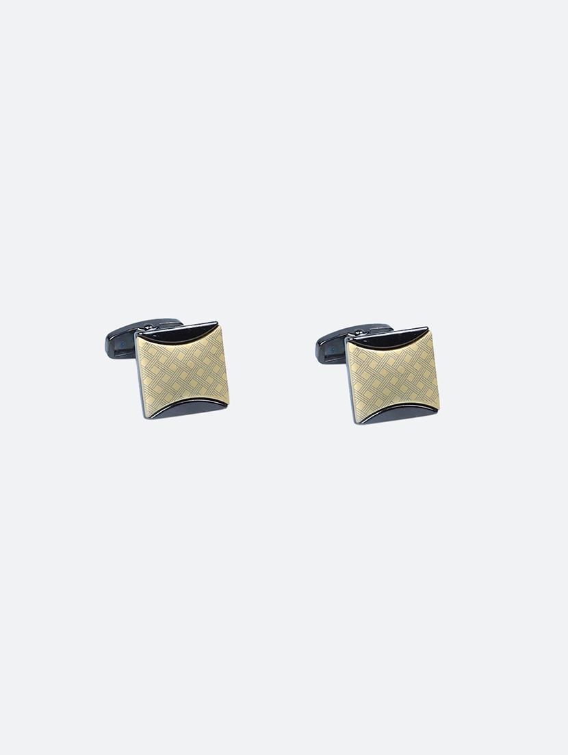 gold metal cufflinks - 16825652 - Zoom Image - 1
