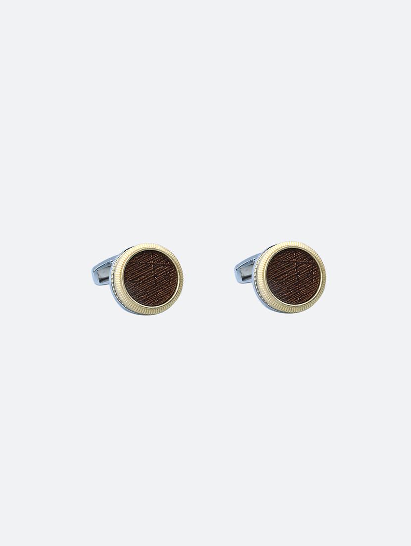 gold metal cufflinks - 16825653 - Zoom Image - 1