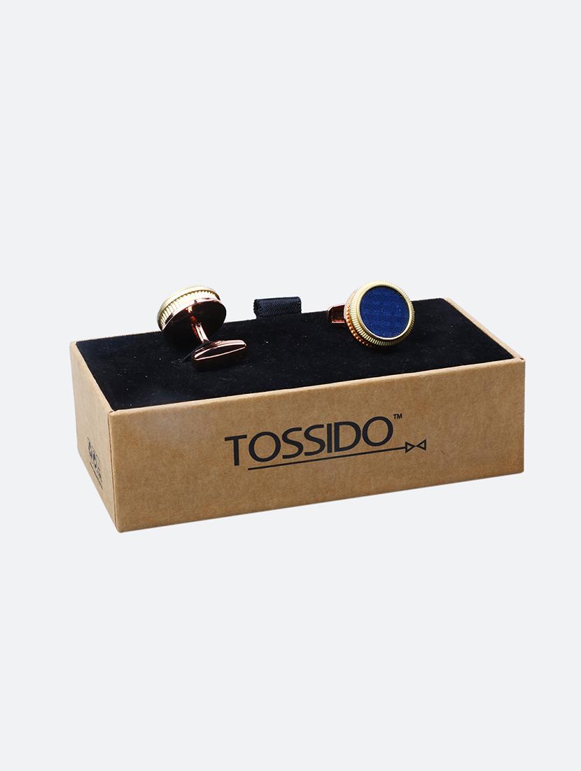 gold metal cufflinks - 16825654 - Zoom Image - 3