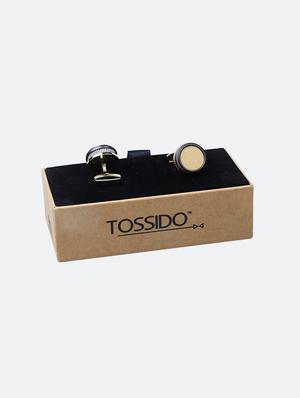 gold metal cufflinks - 16825656 - Standard Image - 3