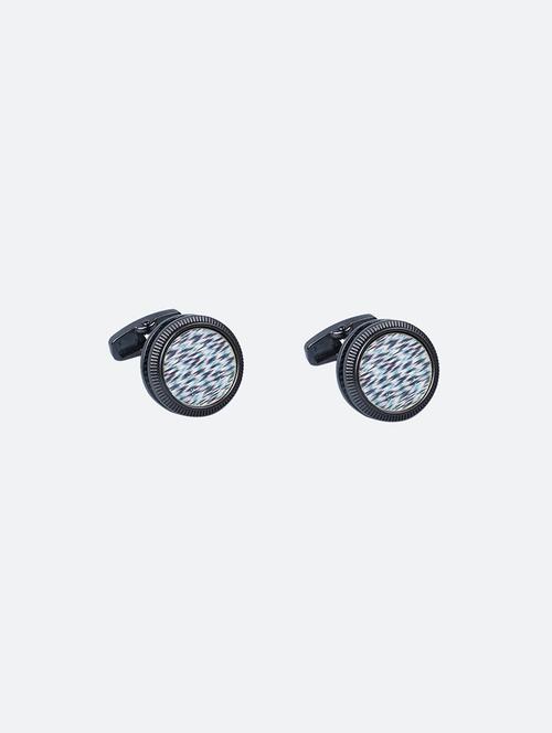 grey metal cufflinks - 16825657 - Standard Image - 1