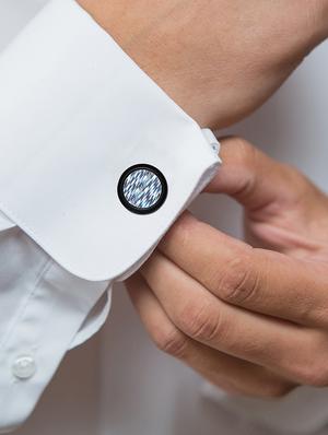 grey metal cufflinks - 16825657 - Standard Image - 2