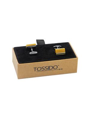 yellow metal cufflinks - 16825679 - Standard Image - 3
