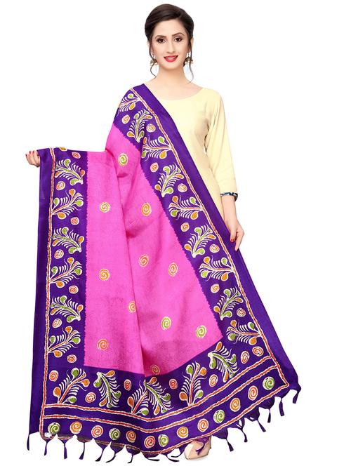 bordered printed dupatta - 16825833 - Very Small Image - 1