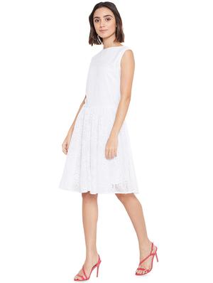 boat neck laced layered dress - 16826087 - Standard Image - 2