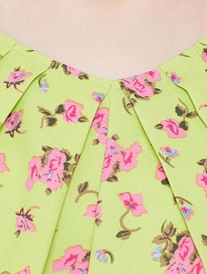 pleated off shoulder floral top - 16826097 - Standard Image - 5