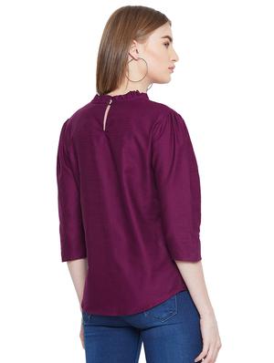 embroidered detail frill trim top - 16826102 - Standard Image - 3