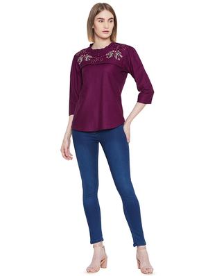 embroidered detail frill trim top - 16826102 - Standard Image - 4