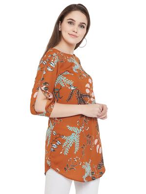 boat neck floral tunic - 16826104 - Standard Image - 2