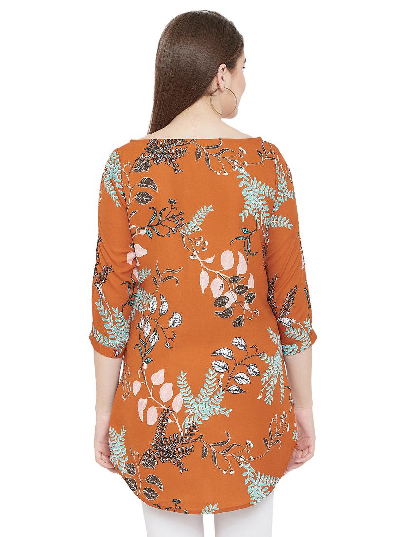 boat neck floral tunic - 16826104 - Zoom Image - 3