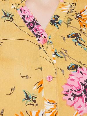 mandarin neck floral tunic - 16826106 - Standard Image - 4