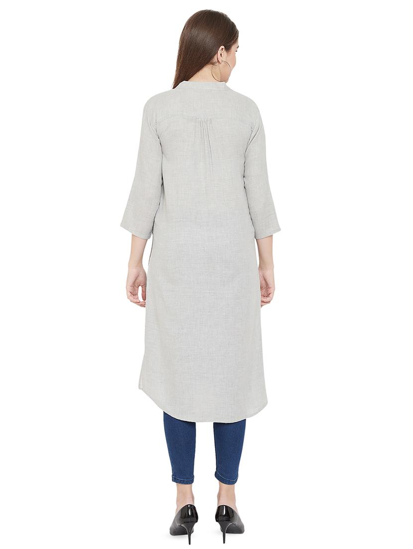 mandarin neck floral tunic - 16826111 - Zoom Image - 3