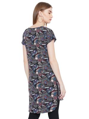 round neck high-low tunic - 16826112 - Standard Image - 3