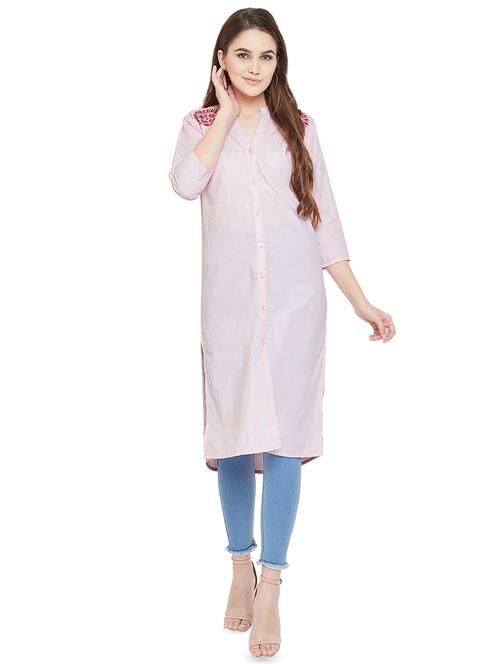 mandarin neck striped tunic - 16826115 - Standard Image - 1