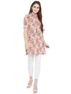 mandarin neck floral tunic - 16826118 - Standard Image - 4
