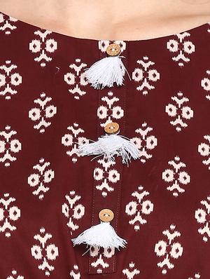 ikat print straight kurta - 16826135 - Standard Image - 4