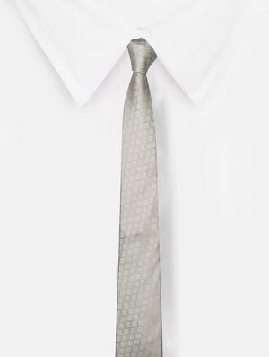 grey micro fiber tie - 16826160 - Standard Image - 3