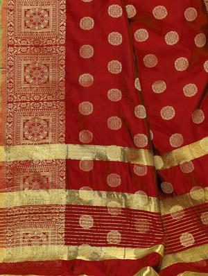 self design kanjivaram saree with blouse - 16827274 - Standard Image - 4