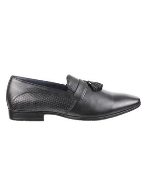 black leather tassel slip ons - 16828056 - Standard Image - 2