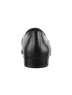 black leather tassel slip ons - 16828056 - Standard Image - 3