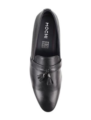 black leather tassel slip ons - 16828056 - Standard Image - 4