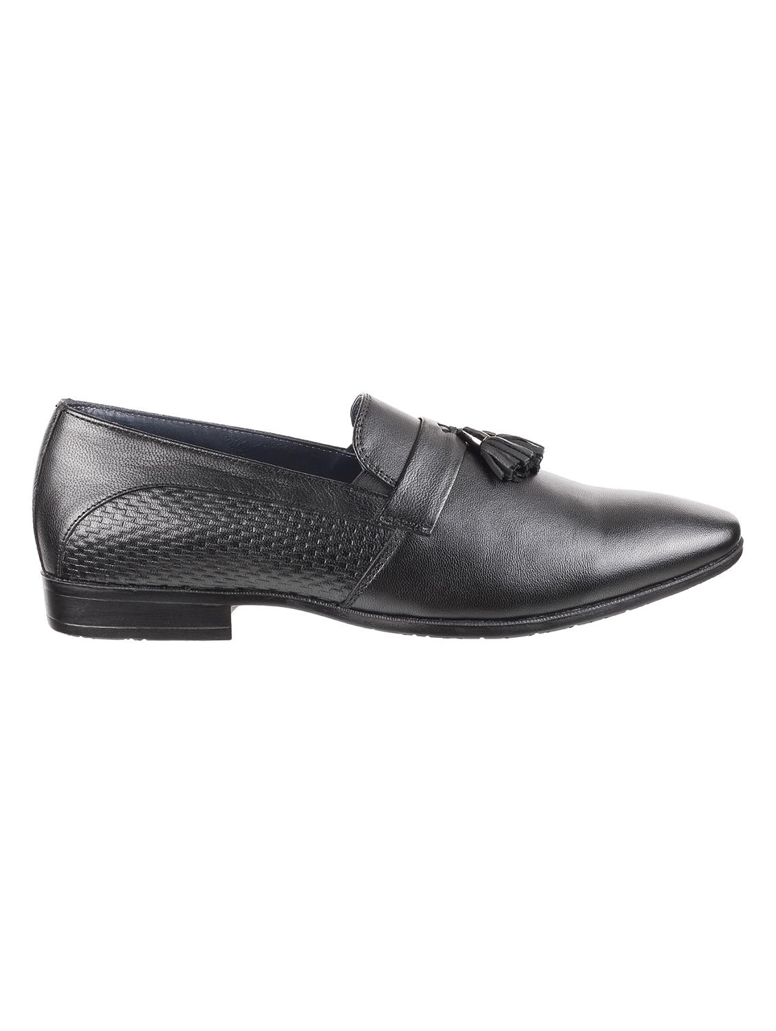 black leather tassel slip ons - 16828056 - Zoom Image - 2