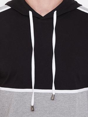 black color block t-shirt - 16828084 - Standard Image - 6