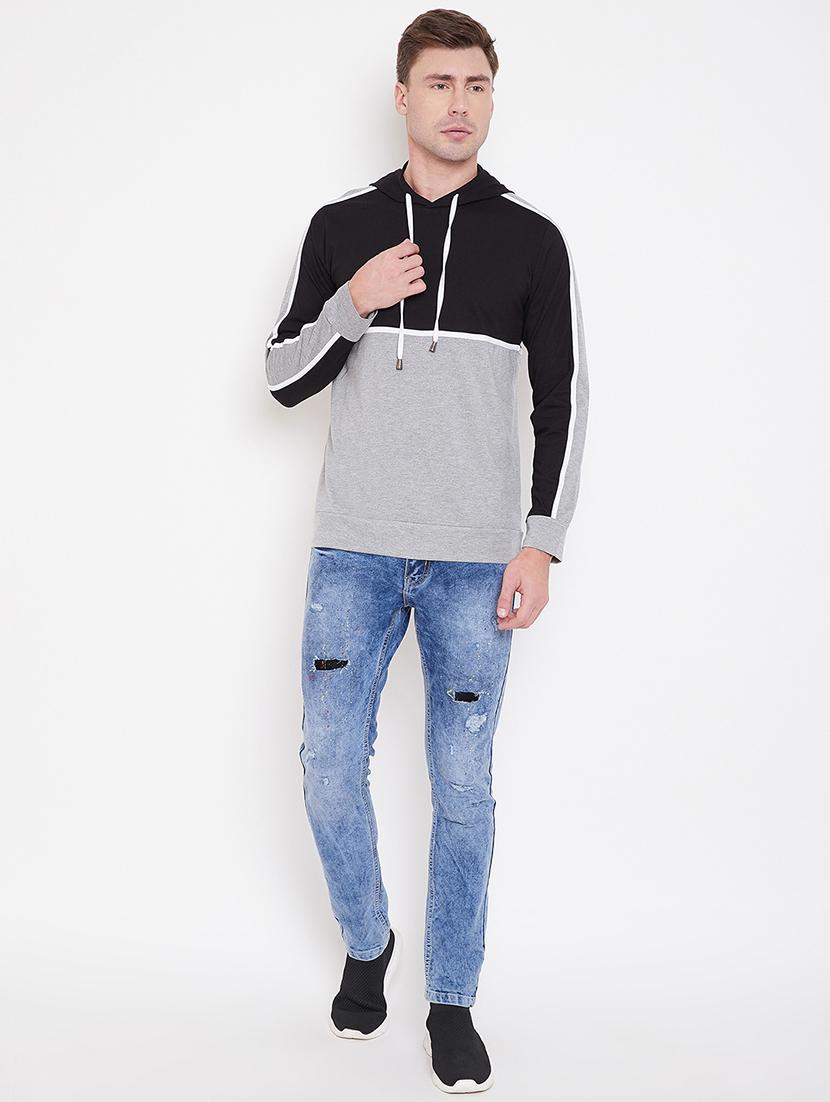 black color block t-shirt - 16828084 - Zoom Image - 5