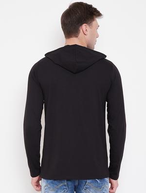 black solid t-shirt - 16828101 - Standard Image - 4