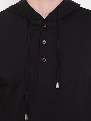 black solid t-shirt - 16828101 - Standard Image - 6