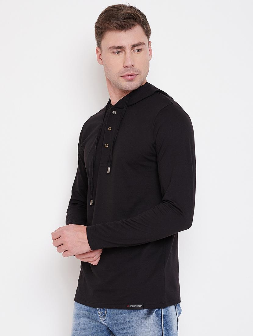 black solid t-shirt - 16828101 - Zoom Image - 2