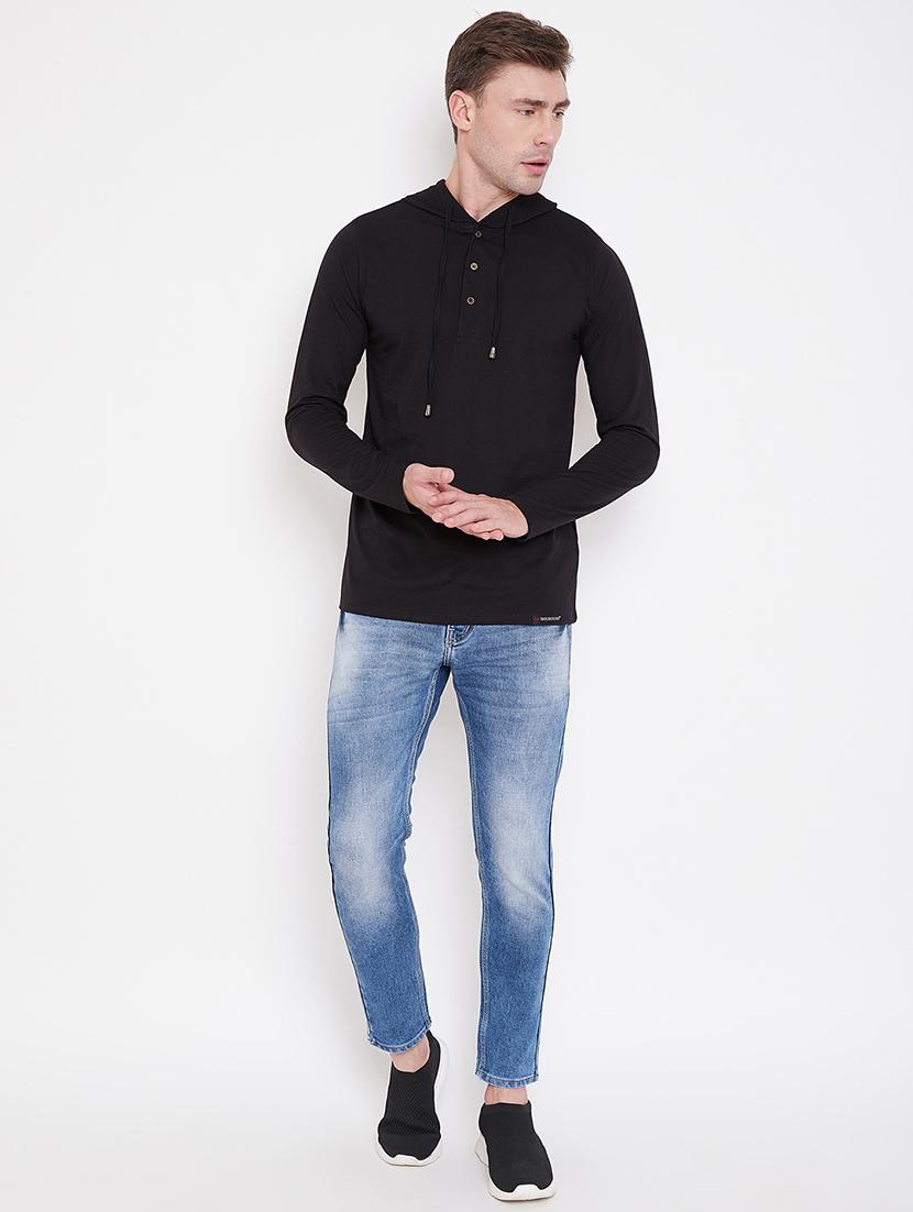 black solid t-shirt - 16828101 - Zoom Image - 5