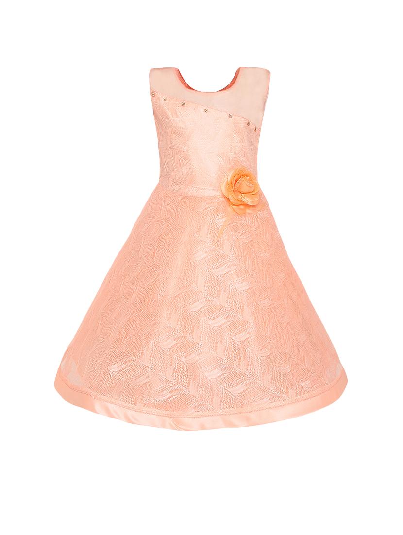 orange net frock - 16828188 - Zoom Image - 1