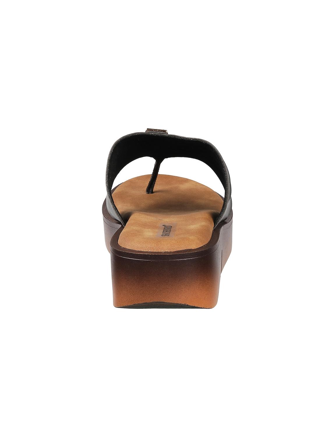 black t-strap sandals - 16828224 - Zoom Image - 3