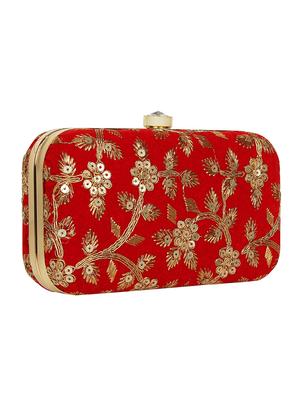 red velvet box clutch - 16828258 - Standard Image - 4