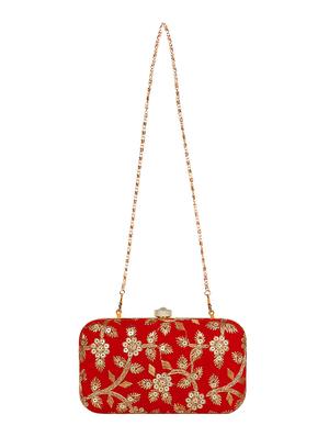 red velvet box clutch - 16828258 - Standard Image - 5