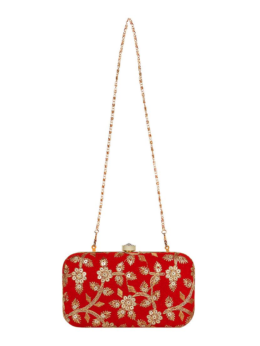 red velvet box clutch - 16828258 - Zoom Image - 5