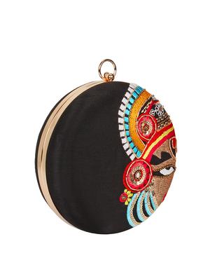 black faux silk box clutch - 16828262 - Standard Image - 4