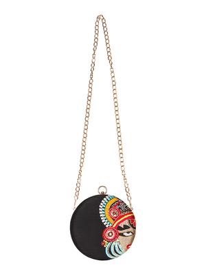 black faux silk box clutch - 16828262 - Standard Image - 5