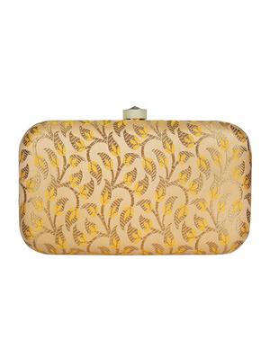 yellow silk box clutch - 16828270 - Standard Image - 2