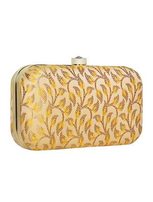yellow silk box clutch - 16828270 - Standard Image - 4