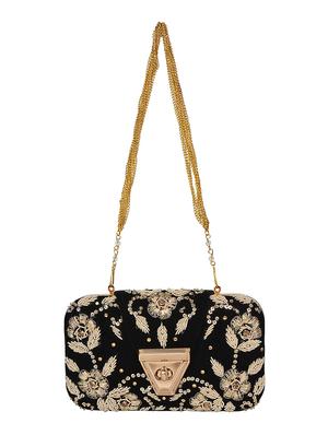 black velvet box clutch - 16828276 - Standard Image - 5