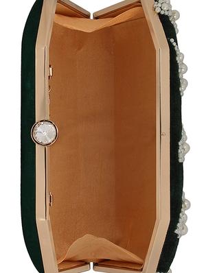 green velvet box clutch - 16828279 - Standard Image - 3